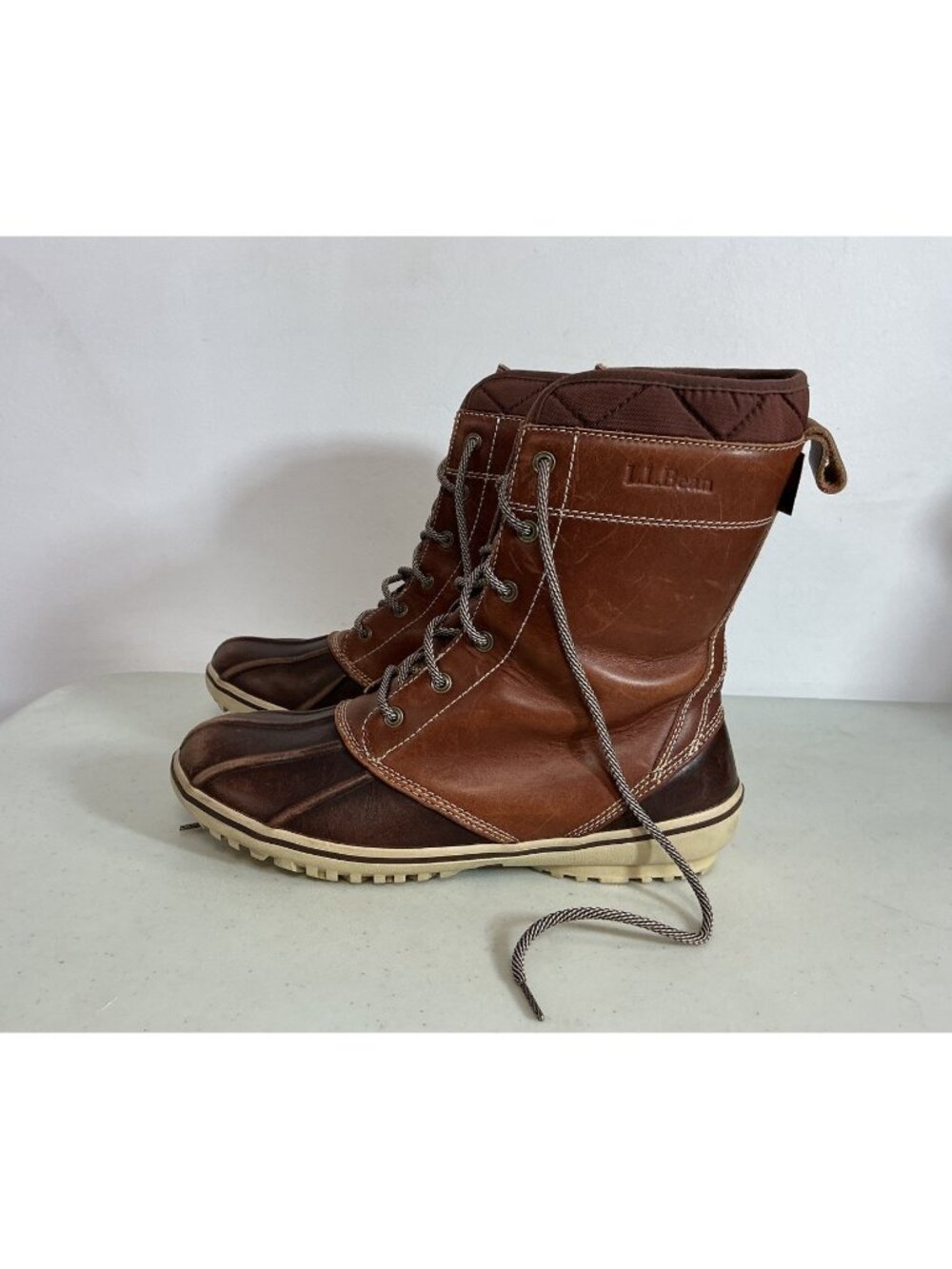 LL Bean Leather Boots Classic Insulated Womens 9